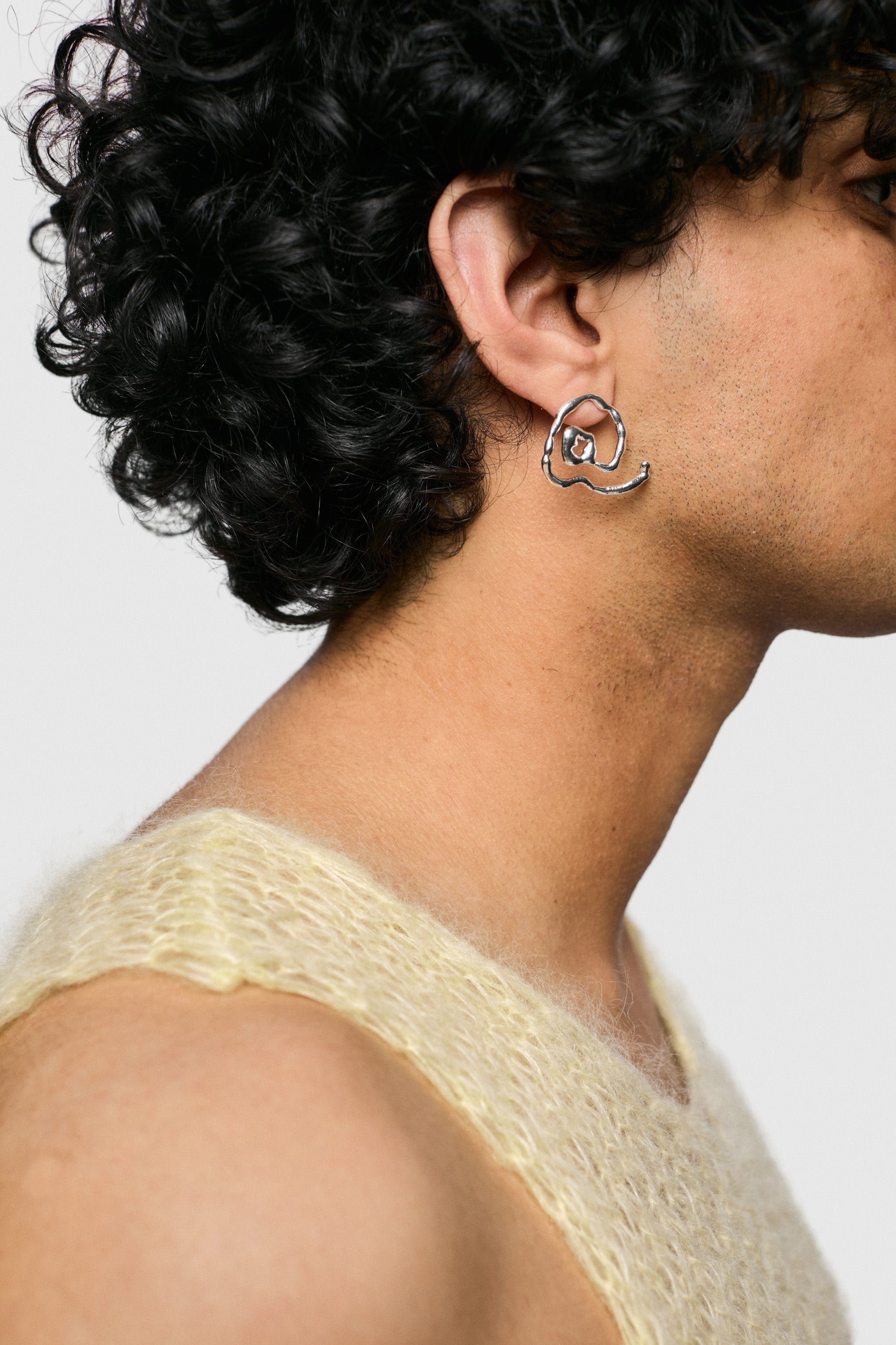 Type Att Earring Large (925 Silver)