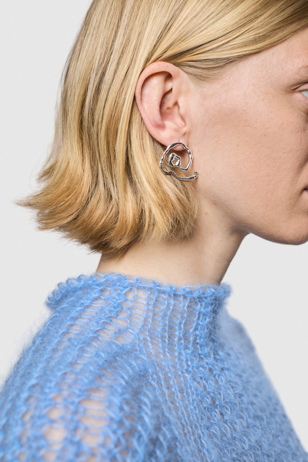 Type Att Earring Large (925 Silver)