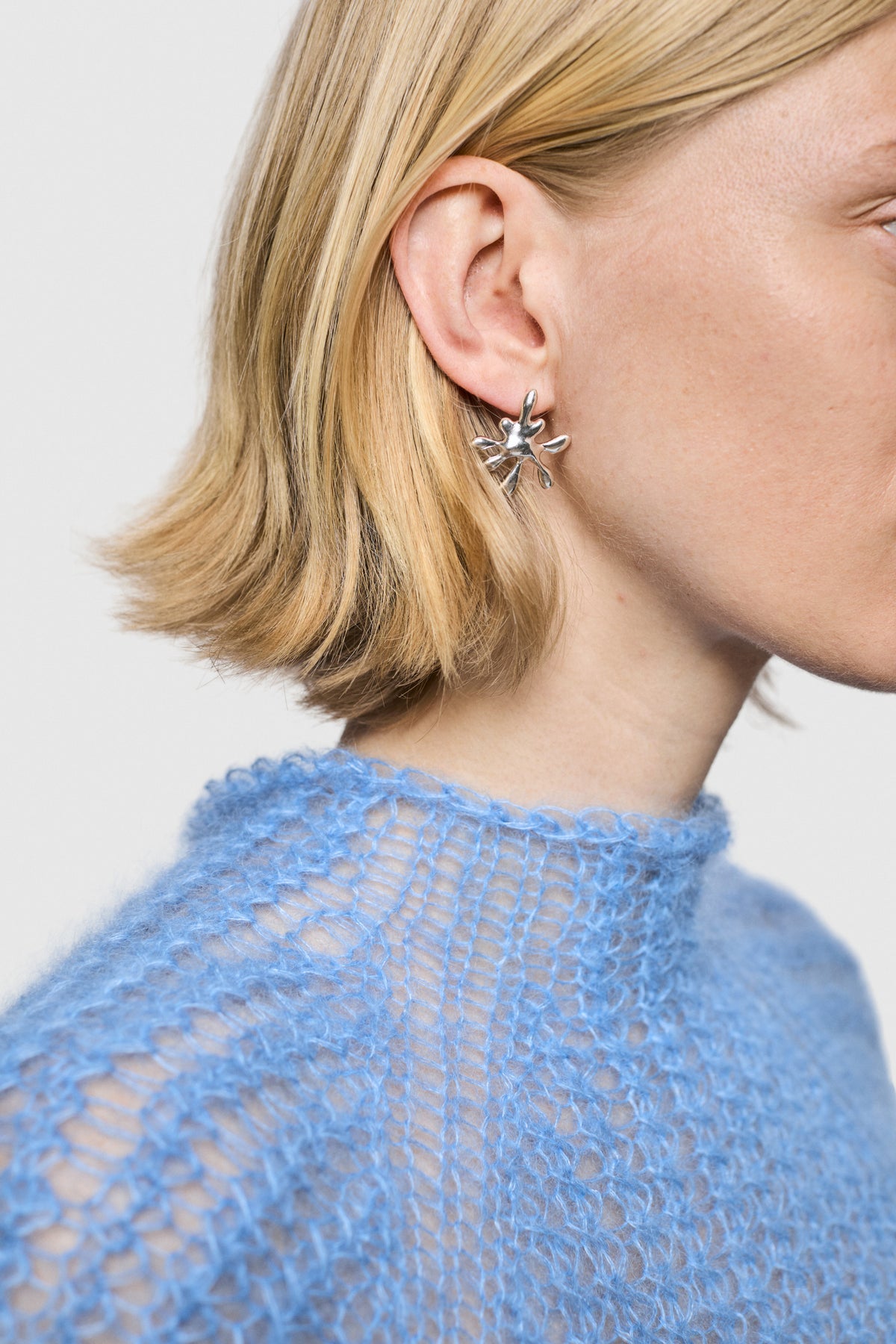 Type Star Earring Large (925 Silver)