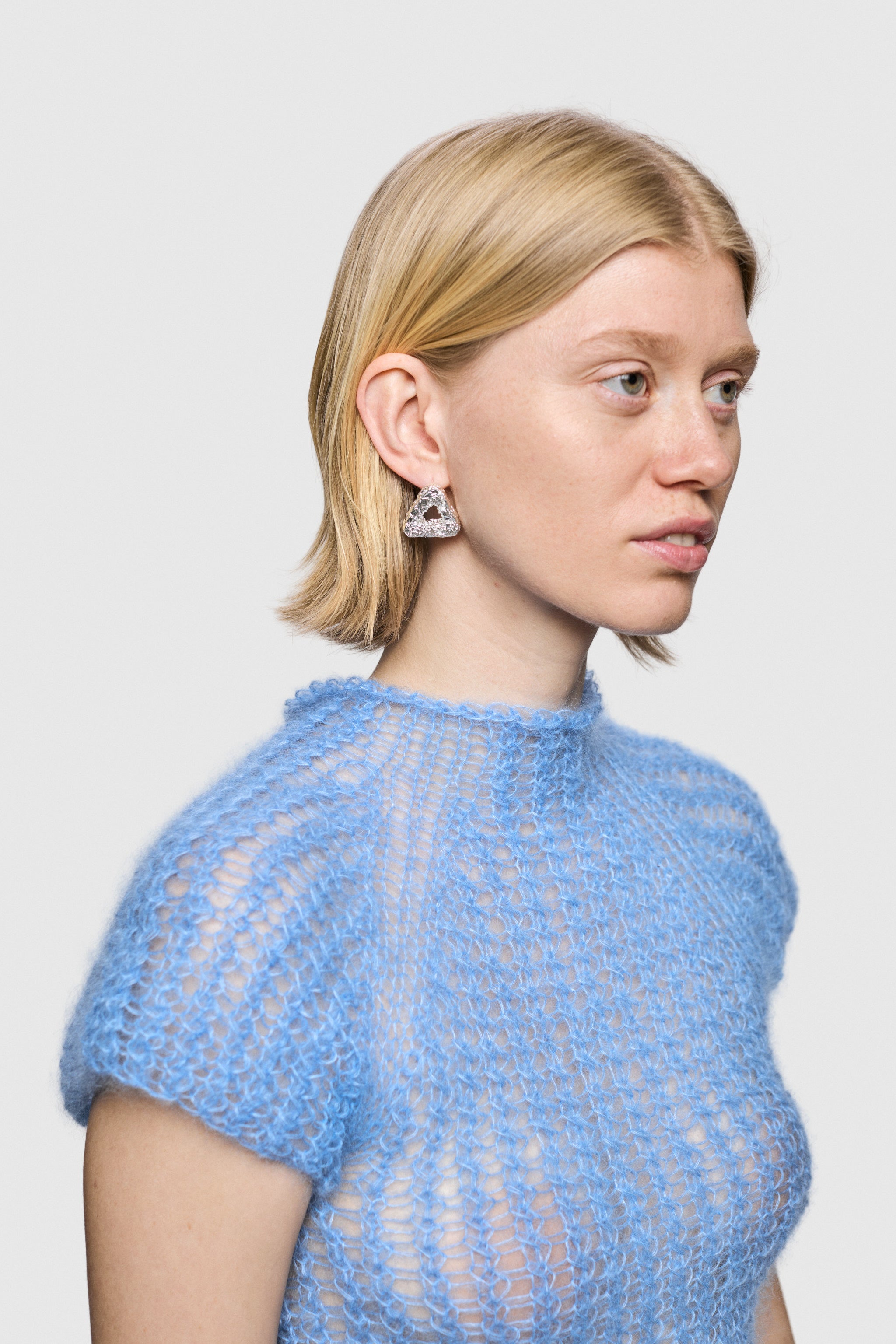 Rigid Triangle Earring (925 Silver)