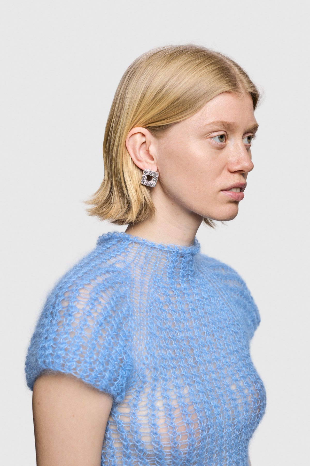 Rigid Square Earring (925 Silver)