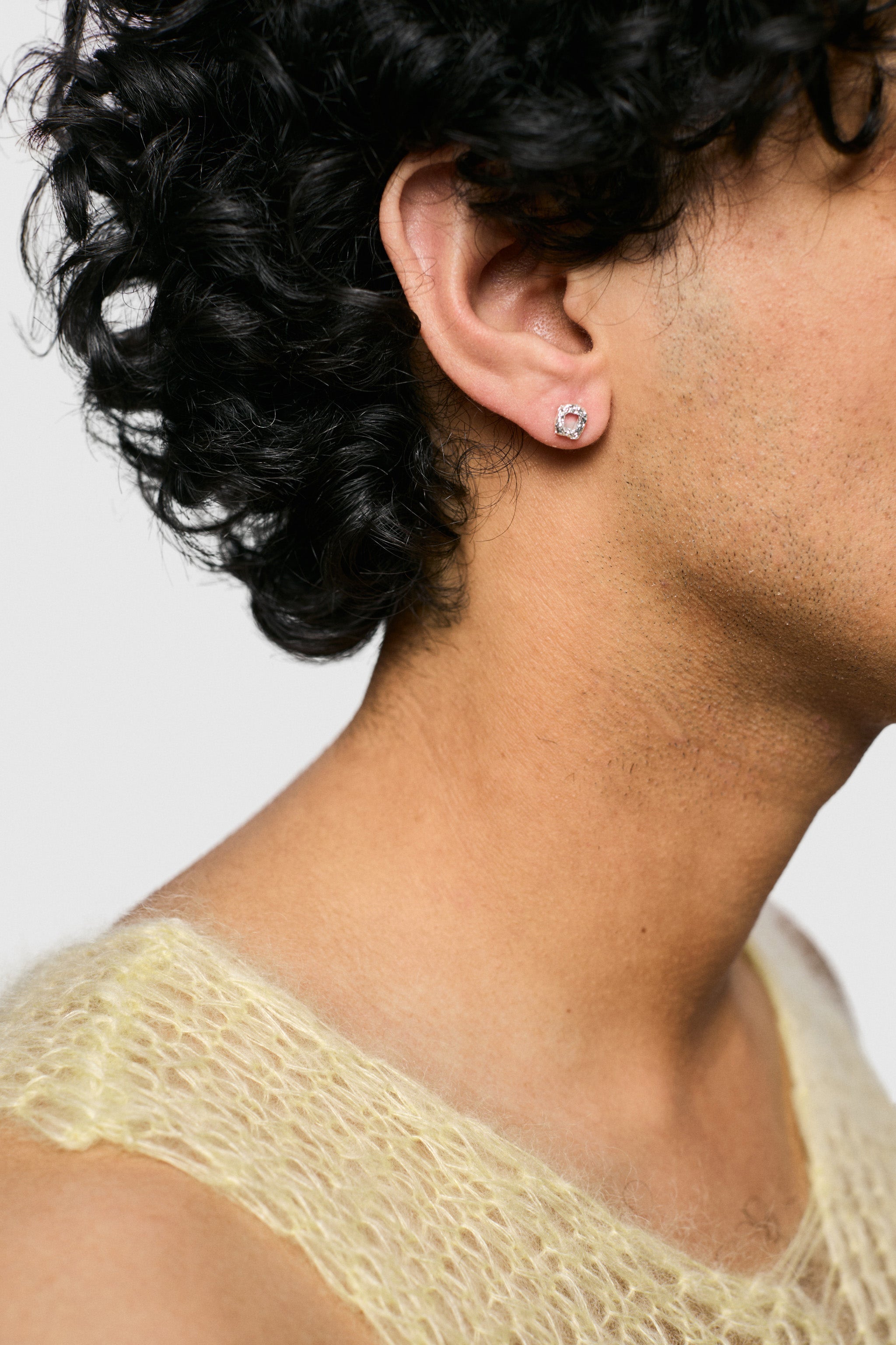 Soft Square Stud (925 Silver)