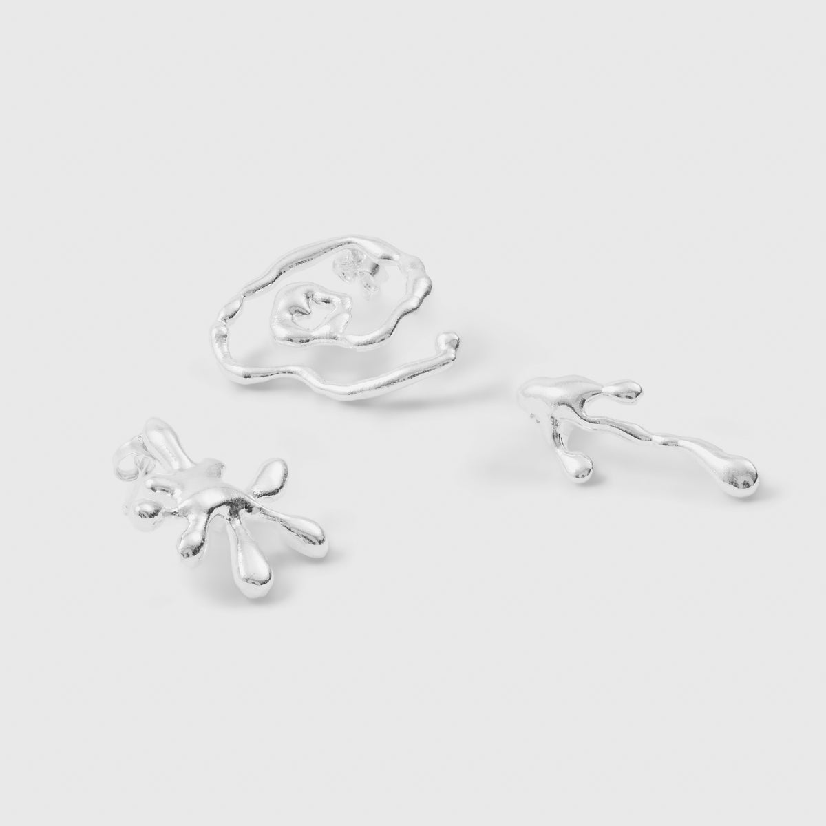Type Att Earring Large (925 Silver)